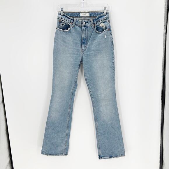 Abercrombie & Fitch 70s vintage Flare ultra high rise light wash size 4/27 NWOT - Picture 1 of 5
